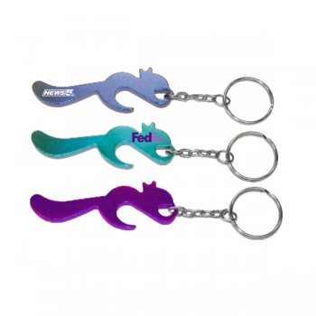 Personalized Squirrel Shape Bottle Opener Keychains