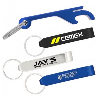 Promotional Double Stout Aluminum Bottle Opener Keychains