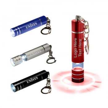 Promotional Micro 1 LED Aluminum Flashlight Keychains