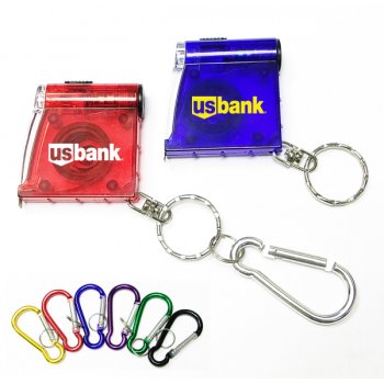 Personalized Tape Measure With LED Flashlight Keychains