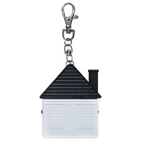 Promotional House Shape Tool Kit Keychains - Translucent Black