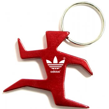 Promotional Runner Shape Bottle Opener Sports Keychains