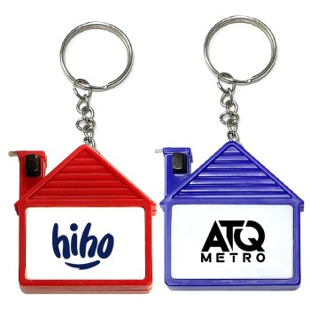 Custom House Shape Tape Measure Keychains