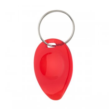 Personalized Tear Drop Shape Lottery Scratcher Keychains - Translucent Red